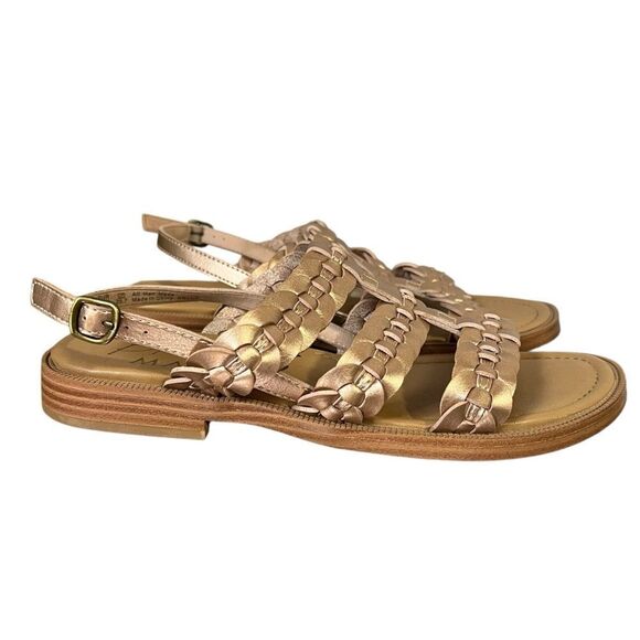 Blowfish Malibu Awluv Sandals Womens 8.5M Rose Gold Metallic Flats Shoes - Picture 4 of 8